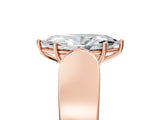 Rose gold Marquise Cut Diamond Channel Set Solitaire Ring with Four-Prong Setting_17