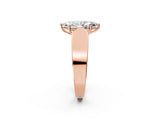 Rose gold Marquise Cut Diamond Channel Set Solitaire Ring with Four-Prong Setting_50