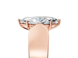 Rose gold Marquise Cut Diamond Channel Set Solitaire Ring with Four-Prong Setting_53