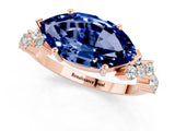 Rose gold Marquise Cut Diamond Cluster Pavé Band with Four-Prong Setting_1