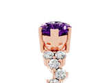 Rose gold Marquise Cut Diamond Cluster Pavé Band with Four-Prong Setting_5