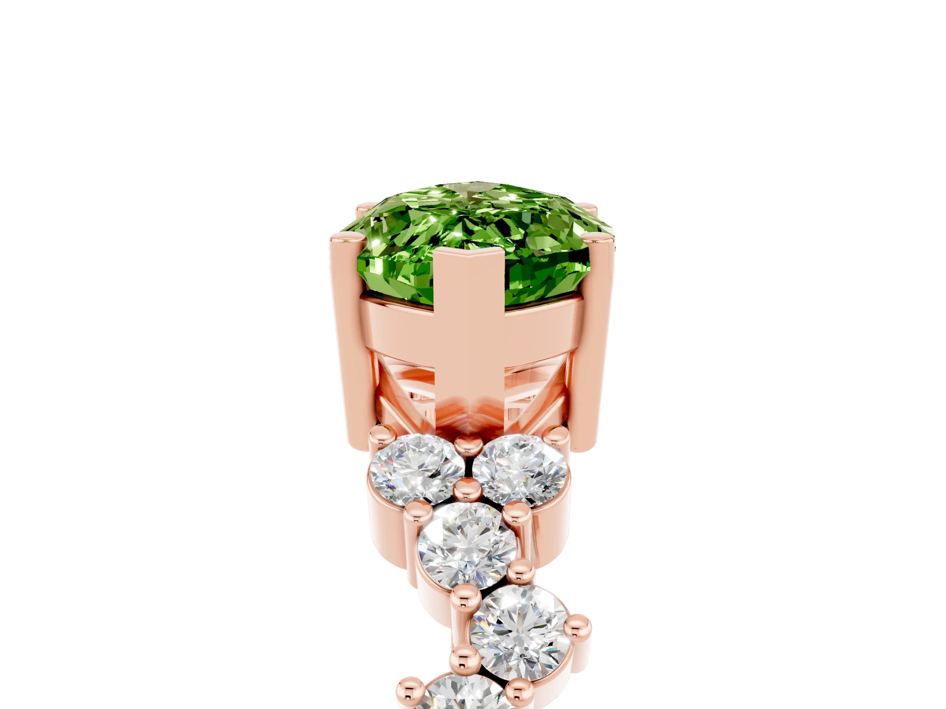 Rose gold Marquise Cut Diamond Cluster Pavé Band with Four-Prong Setting_5