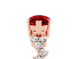 Rose gold Marquise Cut Diamond Cluster Pavé Band with Four-Prong Setting_5