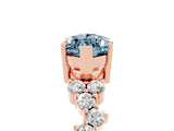 Rose gold Marquise Cut Diamond Cluster Pavé Band with Four-Prong Setting_5