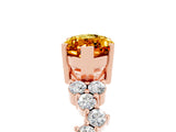 Rose gold Marquise Cut Diamond Cluster Pavé Band with Four-Prong Setting_5