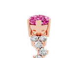 Rose gold Marquise Cut Diamond Cluster Pavé Band with Four-Prong Setting_5