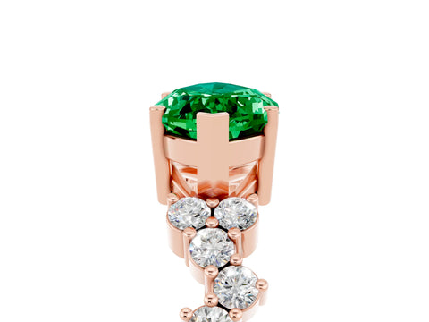 Rose gold Marquise Cut Diamond Cluster Pavé Band with Four-Prong Setting_5