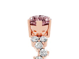 Rose gold Marquise Cut Diamond Cluster Pavé Band with Four-Prong Setting_5