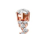 Rose gold Marquise Cut Diamond Cluster Pavé Band with Four-Prong Setting_8