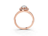 Rose gold Marquise Cut Diamond Double Halo Ring with Split Shank and Four-Prong Setting_18