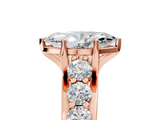 Rose gold Marquise Cut Diamond Engagement Ring with Pavé Band and Four-Prong Setting_20