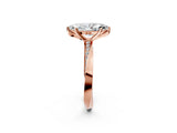 Rose gold Marquise Cut Diamond Engagement Ring with Side Stone Accents and Four-Prong Setting_108