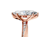 Rose gold Marquise Cut Diamond Engagement Ring with Side Stone Accents and Four-Prong Setting_111