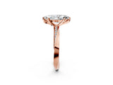 Rose gold Marquise Cut Diamond Engagement Ring with Side Stone Accents and Four-Prong Setting_25