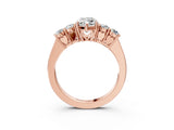 Rose gold Marquise Cut Diamond Five-Stone Prong Set White Gold Ring_55