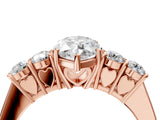 Rose gold Marquise Cut Diamond Five-Stone Prong Set White Gold Ring_56