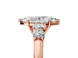 Rose gold Marquise Cut Diamond Five-Stone Prong Set White Gold Ring_57