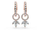 Rose gold Marquise Cut Diamond Link Drop Earrings_24