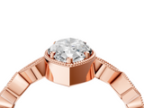 Rose gold Marquise Cut Diamond Milgrain Marquise Band with Prong Setting_7