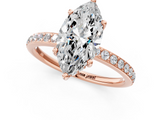 Rose gold Marquise Cut Diamond Pavé Band Ring with Four-Prong Setting_41