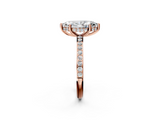 Rose gold Marquise Cut Diamond Pavé Band Ring with Four-Prong Setting_42