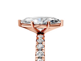 Rose gold Marquise Cut Diamond Pavé Band with Four-Prong Setting_60