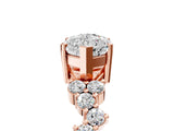 Rose gold Marquise Cut Diamond Scattered Round Accent Ring with Prong Setting_17
