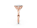 Rose gold Marquise Cut Diamond Solitaire Celtic Knot Ring with Four-Prong Setting_94