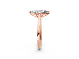 Rose gold Marquise Cut Diamond Solitaire Engagement Ring with Cathedral Setting and Four-Prong Mount_247