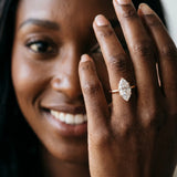 Rose gold Marquise Cut Diamond Solitaire Engagement Ring with Classic Band and Four-Prong Setting_171