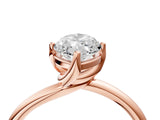 Rose gold Marquise Cut Diamond Solitaire Engagement Ring with Four-Prong Setting and Classic Band_24