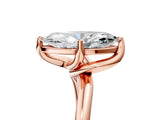 Rose gold Marquise Cut Diamond Solitaire Engagement Ring with Four-Prong Setting and Classic Band_25