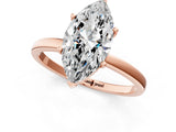 Rose gold Marquise Cut Diamond Solitaire Ring with Classic Band and Four-Prong Setting_4