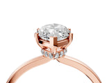 Rose gold Marquise Cut Diamond Solitaire Ring with Classic Band and Four-Prong Setting_7
