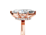 Rose gold Marquise Cut Diamond Solitaire Ring with Classic Band and Four-Prong Setting_8
