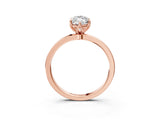 Rose gold Marquise Cut Diamond Solitaire Ring with Thin Band and Prong Setting_15