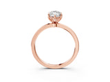Rose gold Marquise Cut Diamond Solitaire Ring with Thin Band and Prong Setting_27