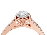 Rose gold Marquise Cut Diamond Split Shank Pavé Engagement Ring with Four-Prong Setting_84
