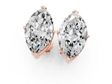 Rose gold Marquise Cut Diamond Stud Earrings_417