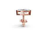 Rose gold Marquise Cut Diamond Stud Earrings_418