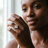 Rose gold Marquise Cut Diamond Three-Stone Ring with Pear  Side Stones and Prong Setting_118