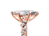 Rose gold Marquise Cut Diamond Vine Band with Four-Prong Setting_64