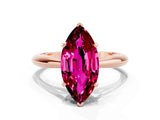 Rose gold Marquise Cut Garnet Solitaire Engagement Ring with Cathedral Setting and Four-Prong Mount_66
