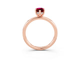 Rose gold Marquise Cut Garnet Solitaire Ring with Thin Band and Four-Prong Setting_15
