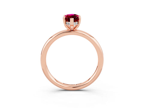 Rose gold Marquise Cut Garnet Solitaire Ring with Thin Band and Four-Prong Setting_15