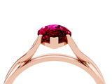 Rose gold Marquise Cut Garnet Solitaire Twist Band Prong Setting Ring_40