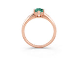 Rose gold Marquise Cut Green Sapphire Solitaire Engagement Ring with Classic Band and Four-Prong Setting_27