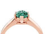 Rose gold Marquise Cut Green Sapphire Solitaire Engagement Ring with Classic Band and Four-Prong Setting_28