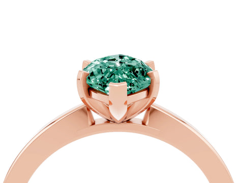 Rose gold Marquise Cut Green Sapphire Solitaire Engagement Ring with Classic Band and Four-Prong Setting_28