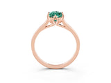 Rose gold Marquise Cut Green Sapphire Solitaire Ring with Flower Prong Setting and Classic Band_39